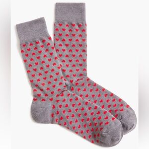 Men's Trouser Socks- Gray Hearts NWT